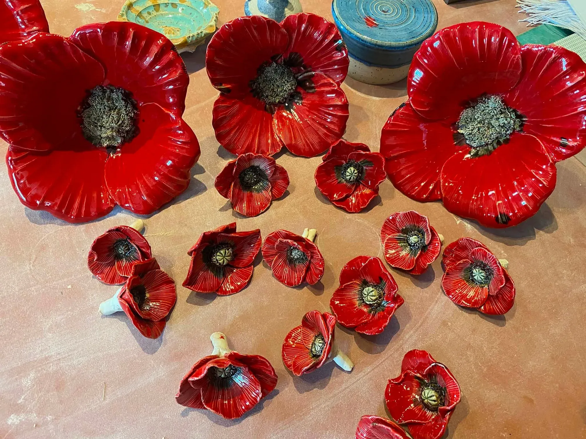 Coquelicots en céramique par l'Occasion Unique