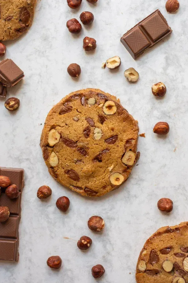 Cookies chocolat lait noisettes