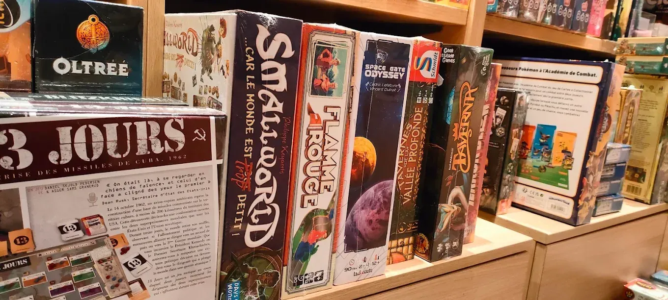 Jeux de sociétés vendus par le magasin