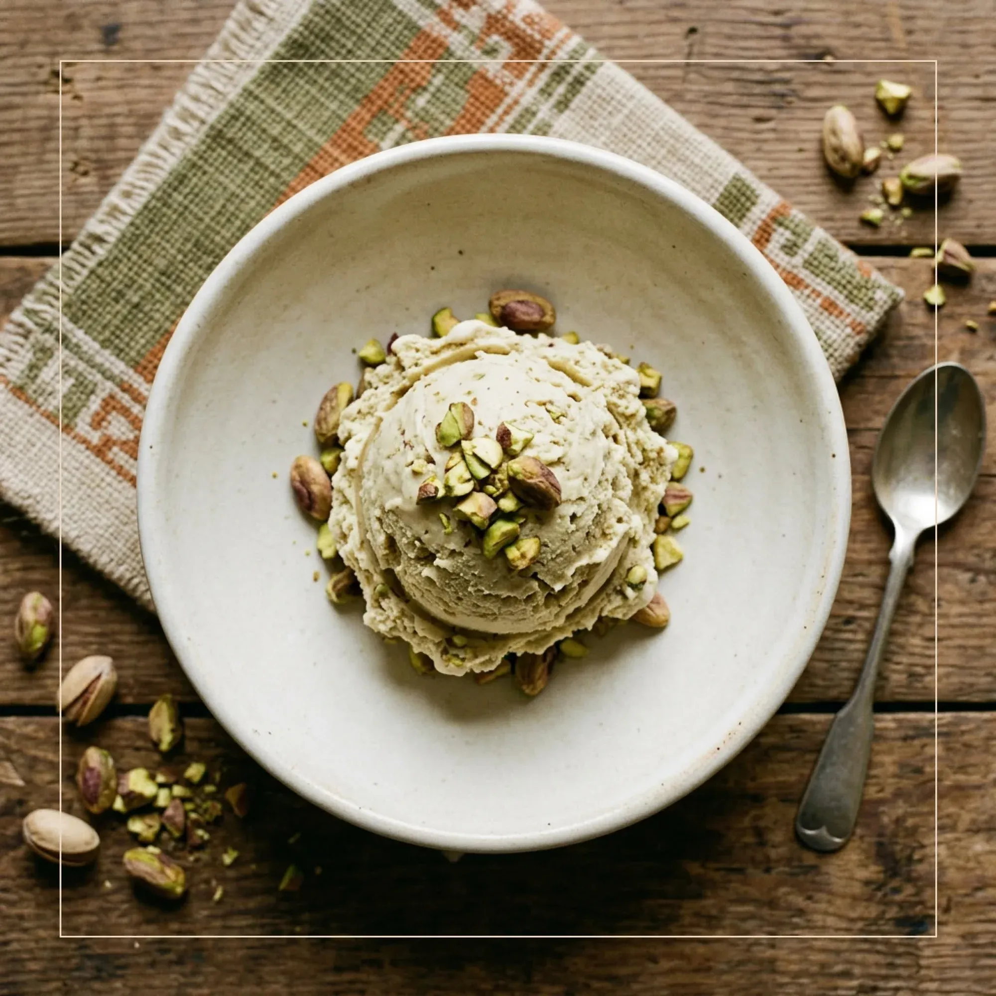 Glace pistache proposée par Glacier Shoups