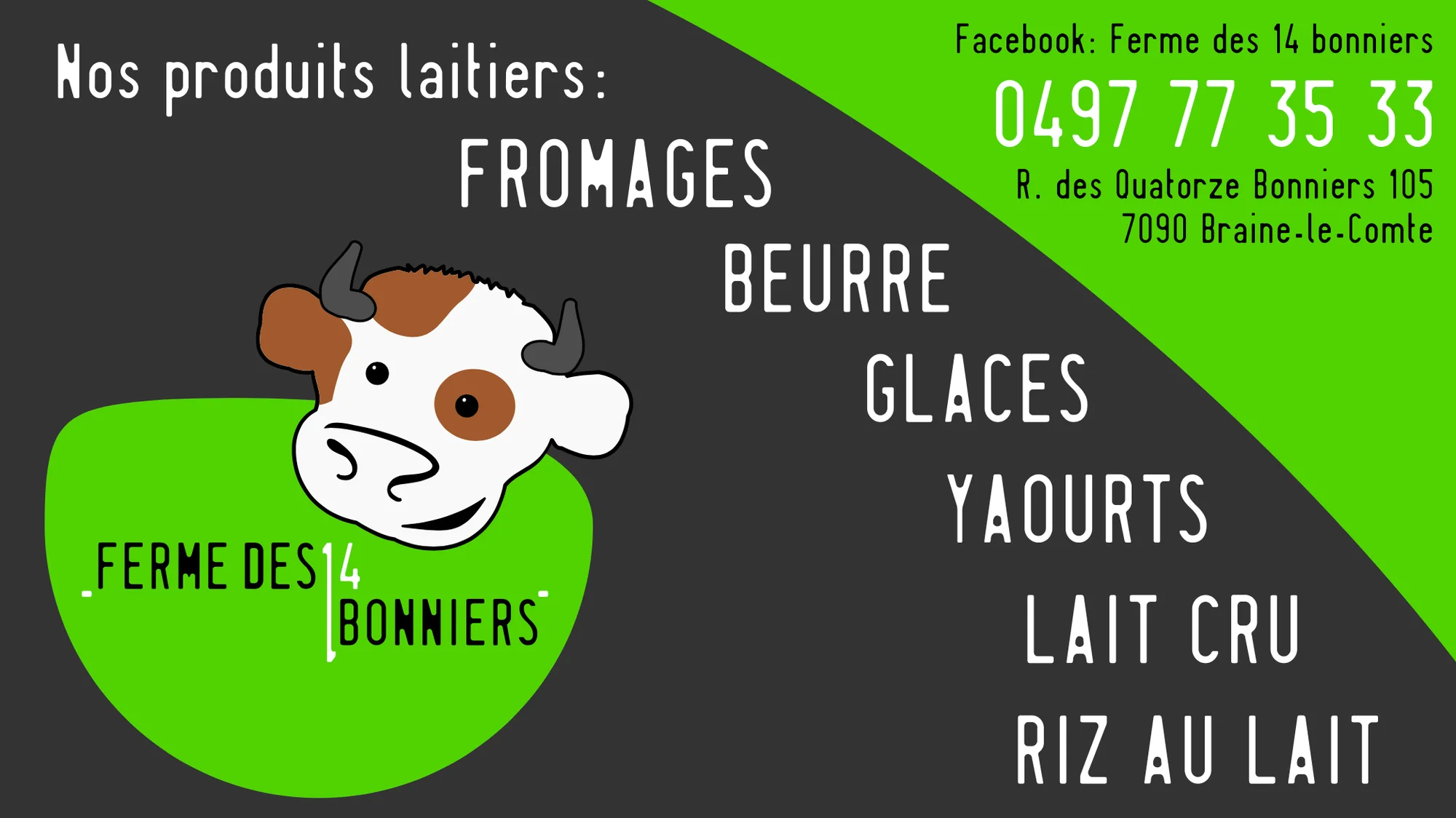 Plaquette informative de la ferme des 14 Bonniers